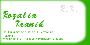 rozalia kranik business card